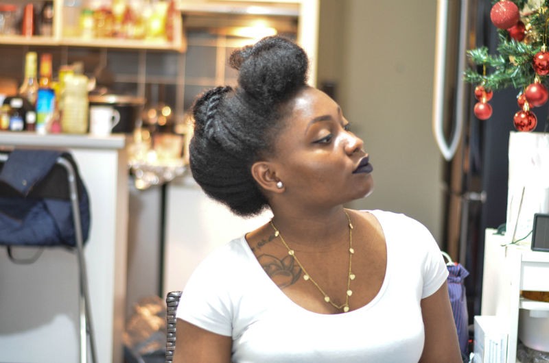 saint valentin coiffure sur cheveux crépus simples