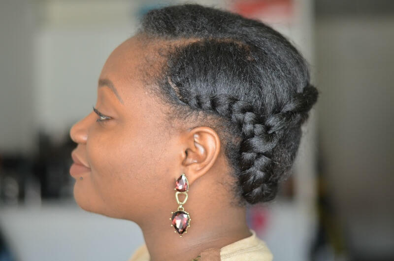 coiffure de flemmarde printemps courronne de tresses cheveux crépus naturels