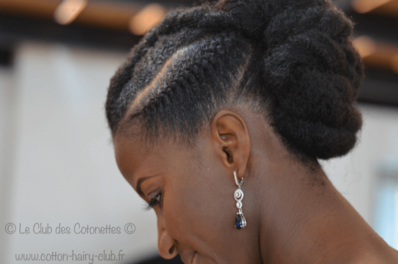 marriee naturelle cheveux crépu coiffure de mariage