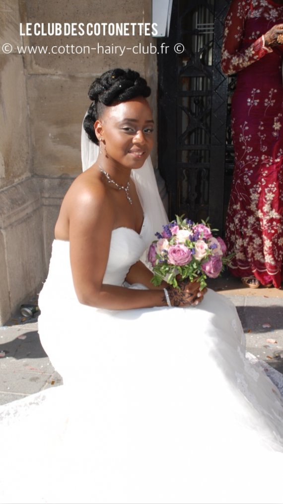 la mariée était naturelle coiffure mariée