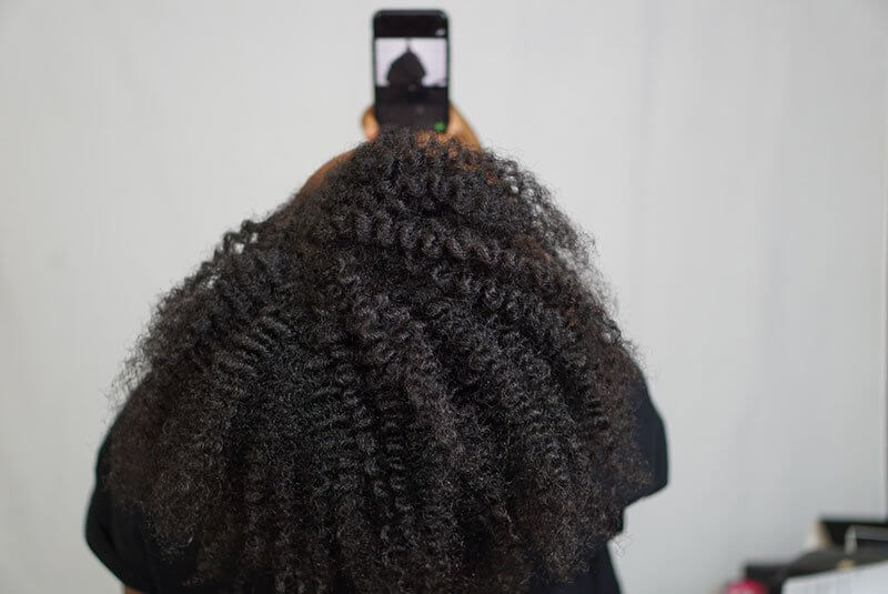 twist out parfait sur cheveux de type 4B 4C