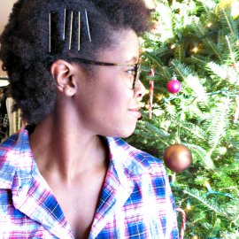 coiffure rapide sur cheveux crépus avec des bobby pins épingles à cheveux