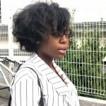 carré court BOB sur cheveux crépus naturels