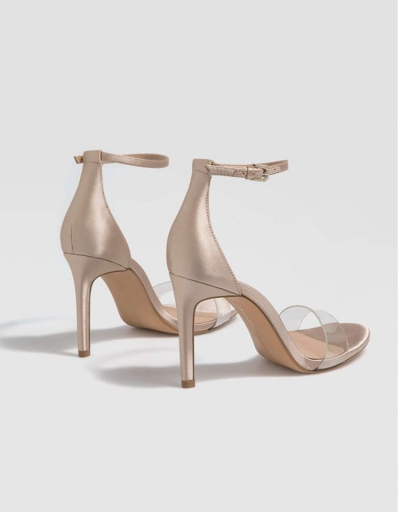 Sandales talon nude vinyle