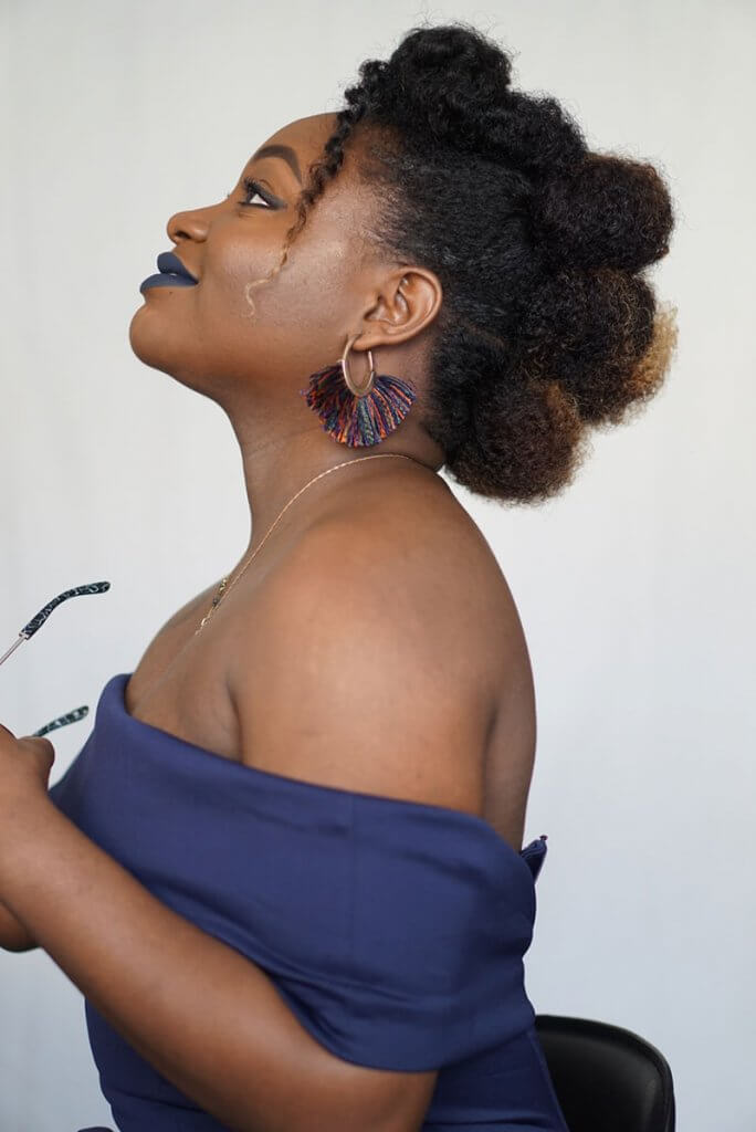 coiffures rapides et faciles sur cheveux crépus pour les fetes de fin d'année soirées