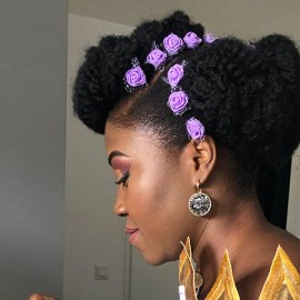 la mariee était naturelle coiffure sur cheveux crépus naturels pour une mariée le club des cotonettes mymou